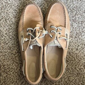 Sperry Light Brown Leather Boat Shoes